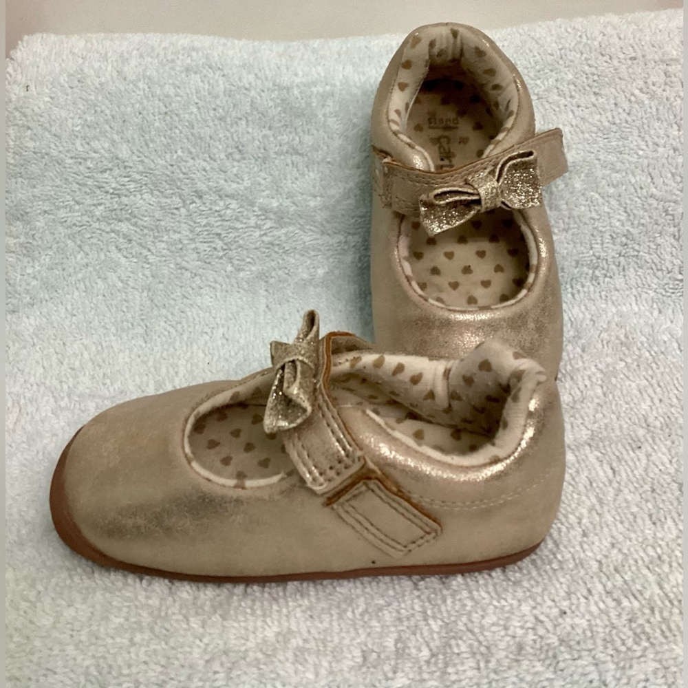 Carters Gold Shoes with Bows - Picture 12 of 12